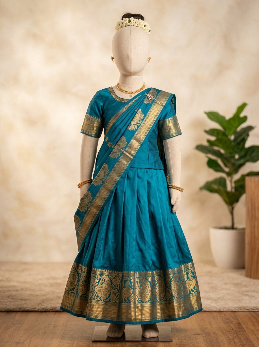 Chinnanjiru Pattu Pavadai Set — Kids