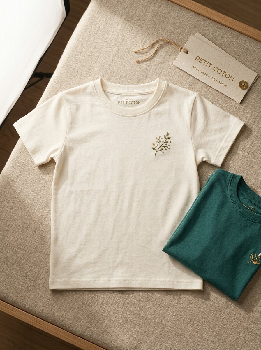Chittu Cotton Tee — Pack of Two — Ivory colourway