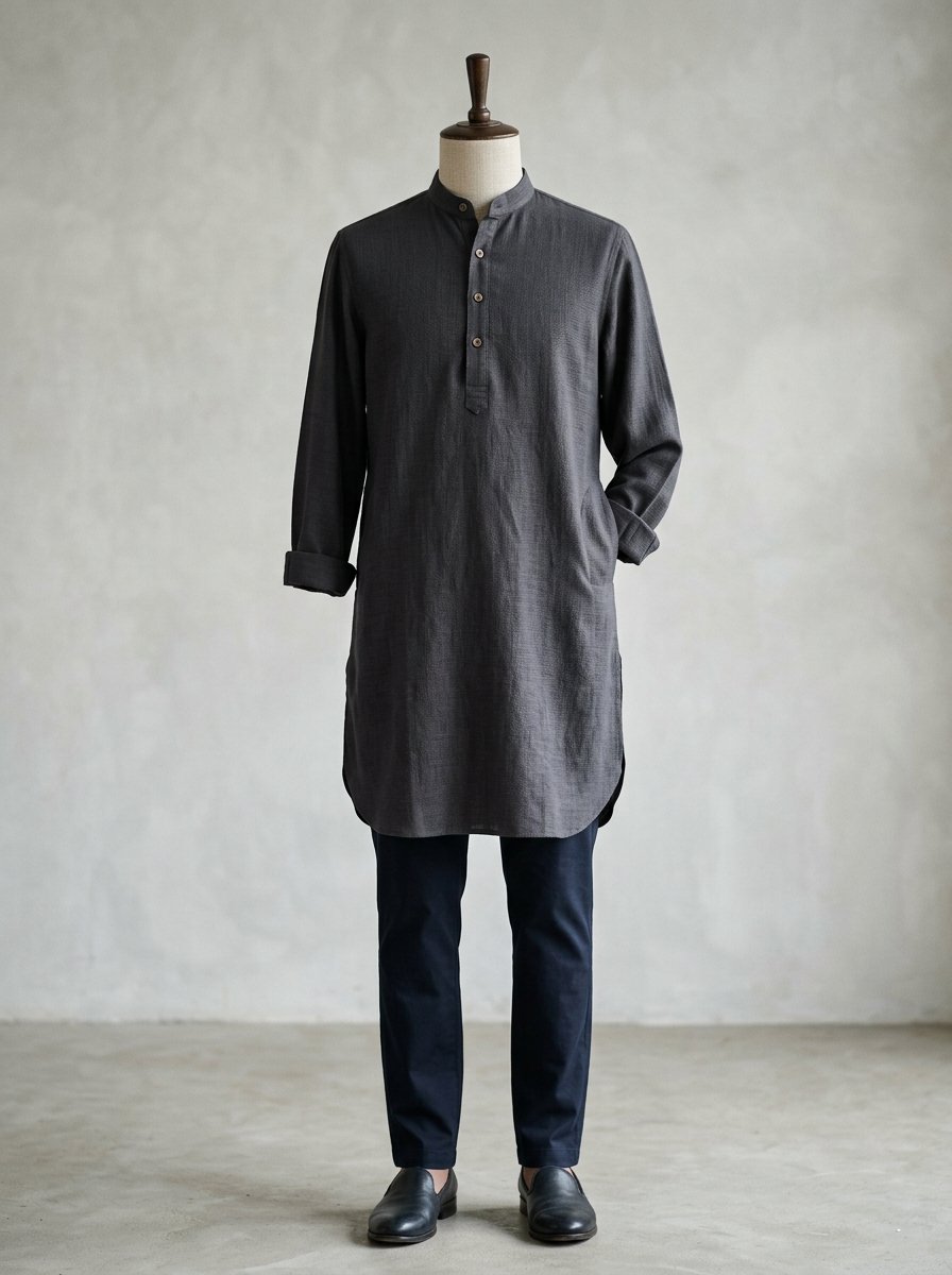 Kovai Cotton-Linen Kurta — Men