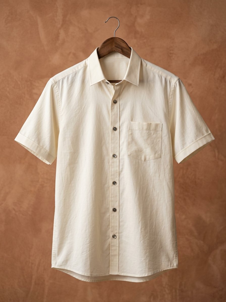 Kovai Elder Cotton Shirt — Ivory colourway